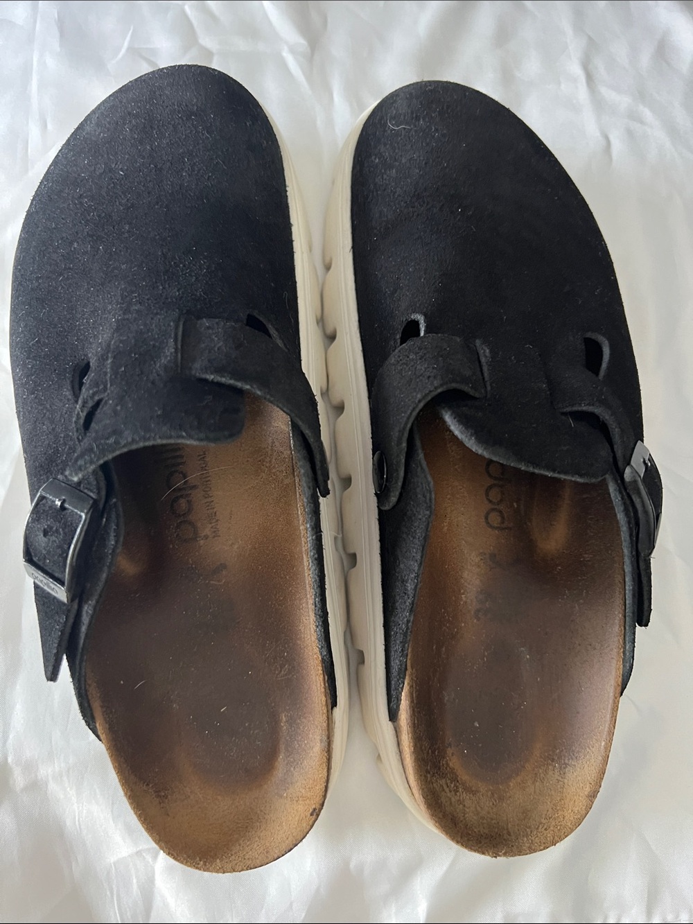 Papillio Black Suede Slip-On Clogs - Picture 3 of 8